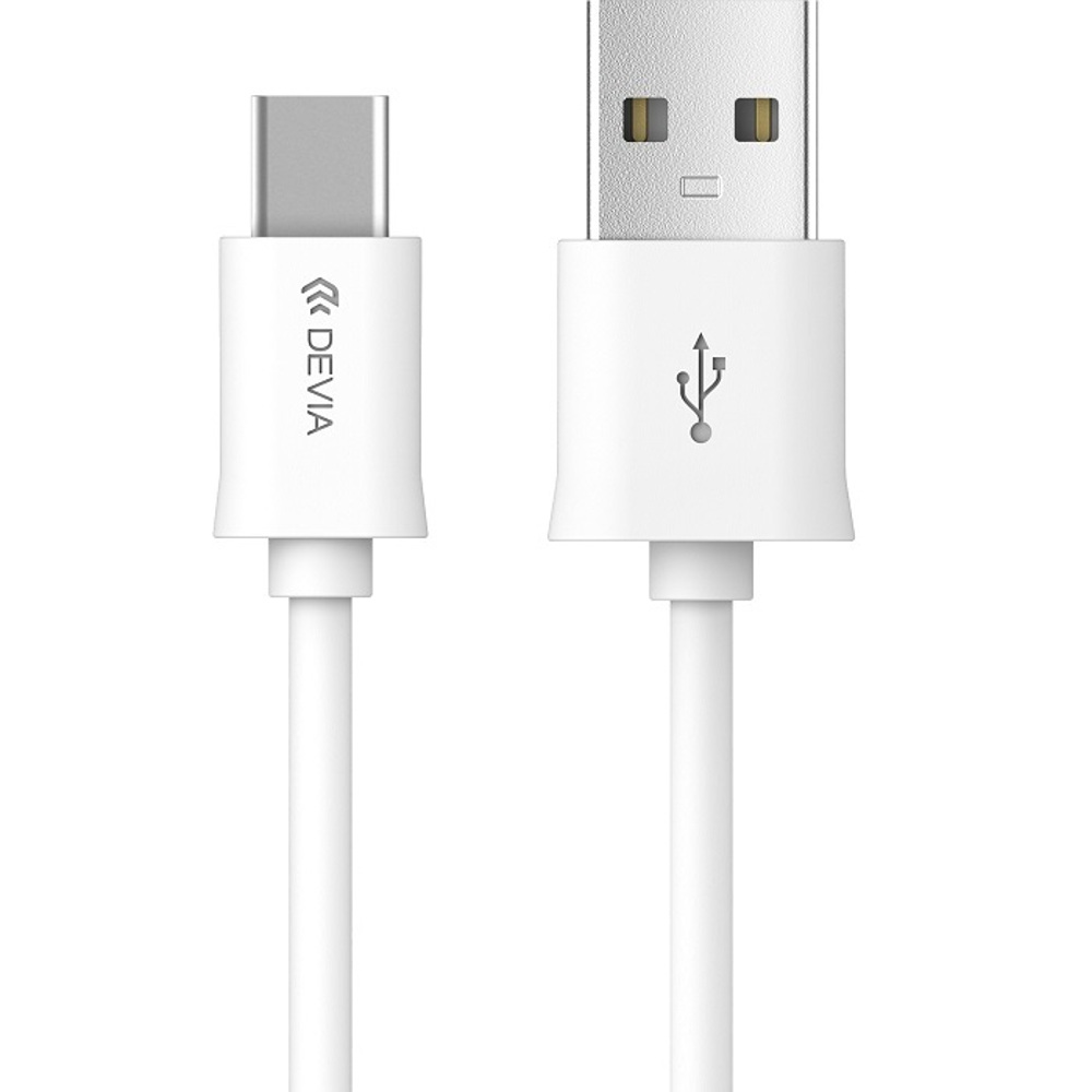Devia Kabelis Smart EC082 USB - USB-C 1,0 m 2,1A baltas