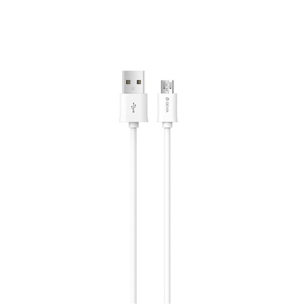 Devia kabelis Smart EC081 USB - MicroUSB 1,0 m 2,1A baltas