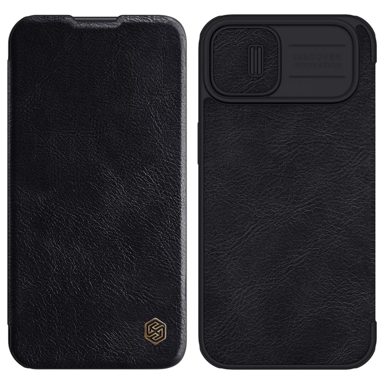 Dėklas Nillkin Qin Pro Leather Apple iPhone 14 Plus juodas