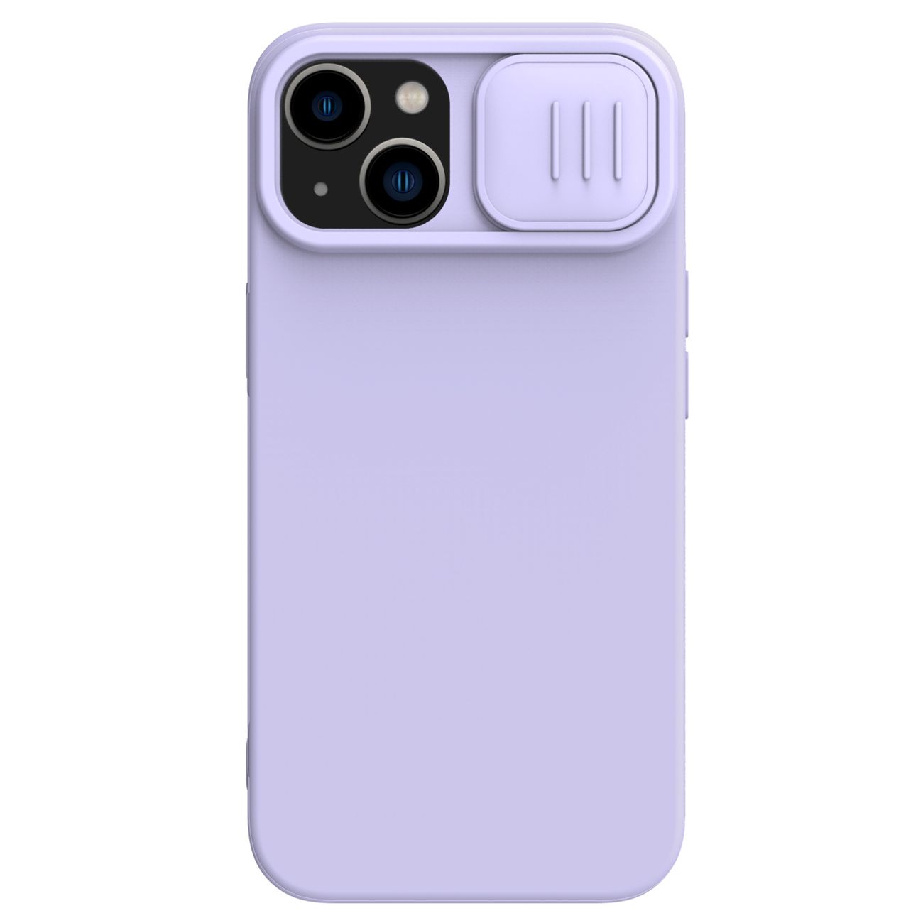 Nillkin CamShield Silky Silikoninis dėklas iPhone 14 Plus dėklas su kameros apsauga violetinis