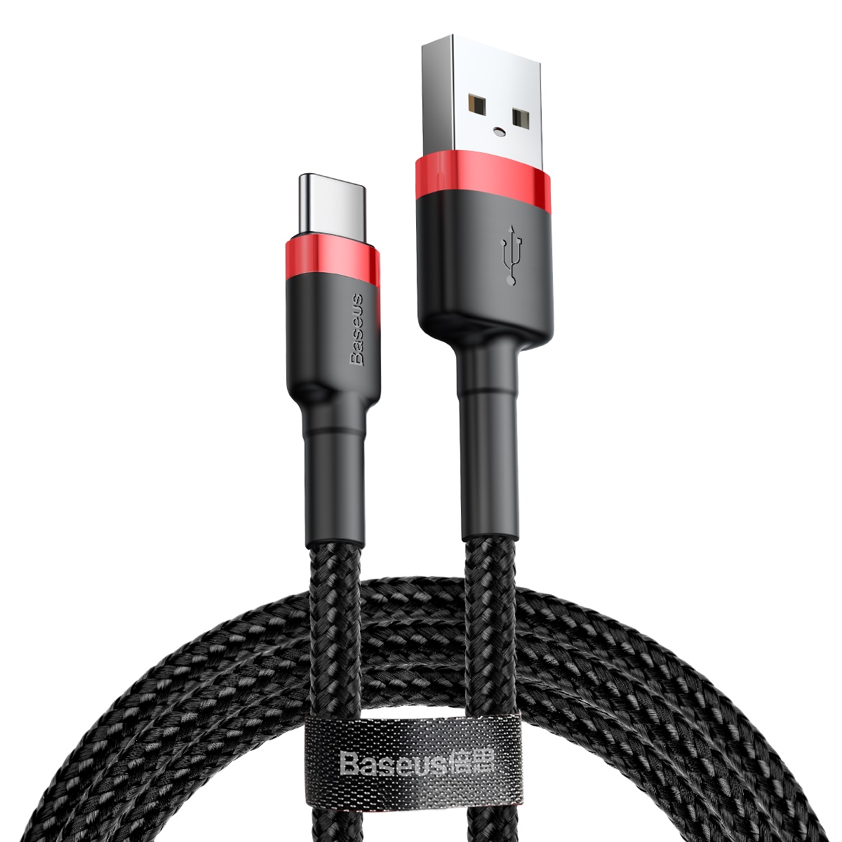 Baseus kabelis Cafule USB - USB-C 1,0 m 3A raudonas-juodas