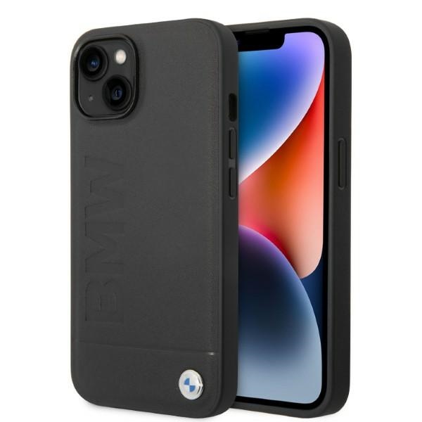 Dėklas BMW BMHMP14SSLLBK iPhone 14 6.1 "juodas / juoda kietas dėklas Parašo Logotipo Atspaudas Magnetinis