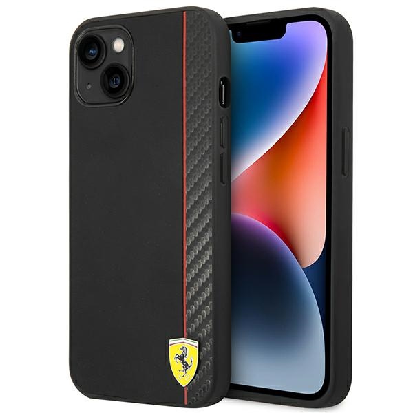Dėklas telefonui Ferrari FEHCP14MAXBK iPhone 14 Plus 6.7 - juodas oglių pluošto dėklas