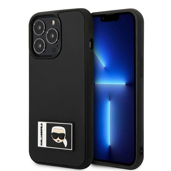 Karl Lagerfeld Ikonik Patch dėklas iPhone 13 Pro Max - juodas