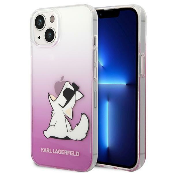 Dėklas telefonui Karl Lagerfeld KLHCP14MCFNRCPI iPhone 14 Plus 6.7\" rožinis / rožinis Choupette Fun