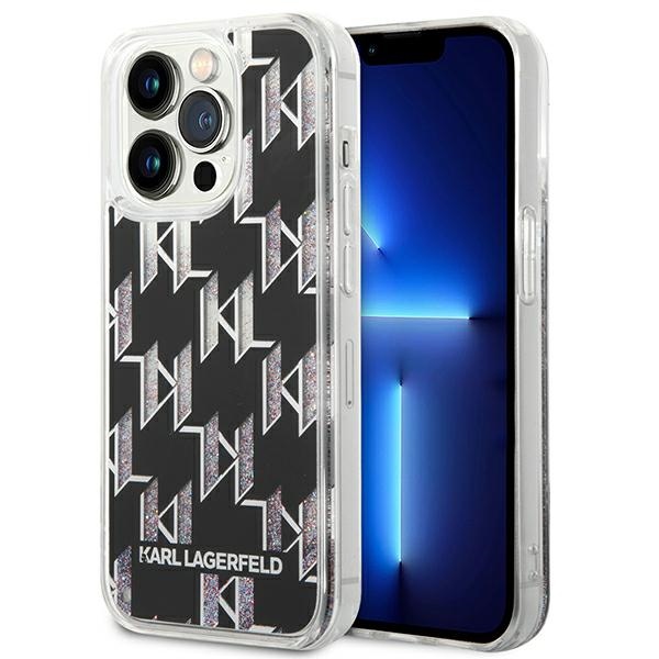 Karl Lagerfeld KLHCP14XLMNMK iPhone 14 Pro Max 6.7 "kietas dėklas juodas / juodas Skystas Blizgesys Monograma