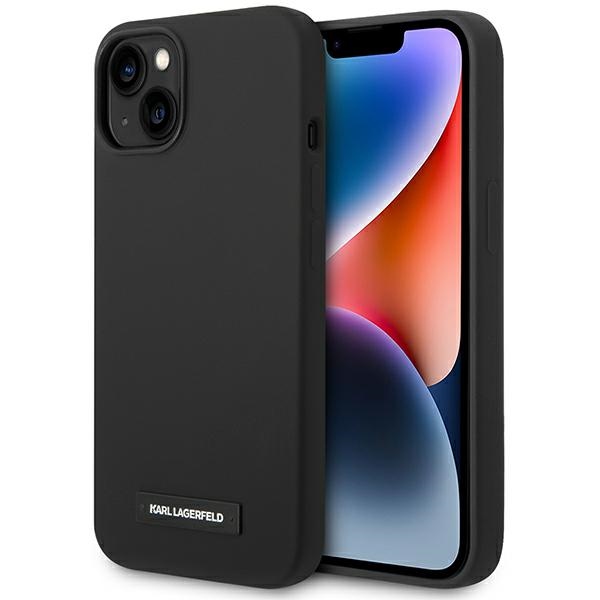 Karl Lagerfeld KLHMP14MSLMP1K iPhone 14 Plus 6.7 "kietas dėklas juodas / juodas Silikoninė Plokštelė Magsafe