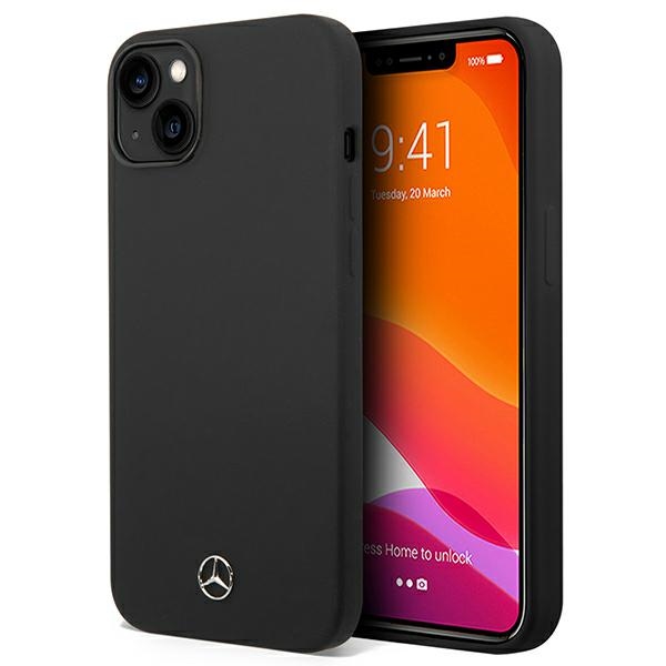 Dėklas telefonui Mercedes Silicone Line iPhone 14 - juodas