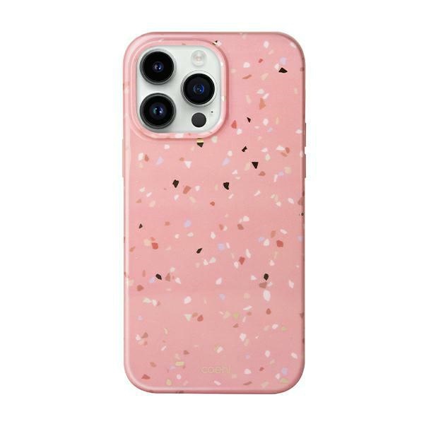 Uniq Coehl Terrazzo dėklas telefonui iPhone 14 Pro Max - rožinė
