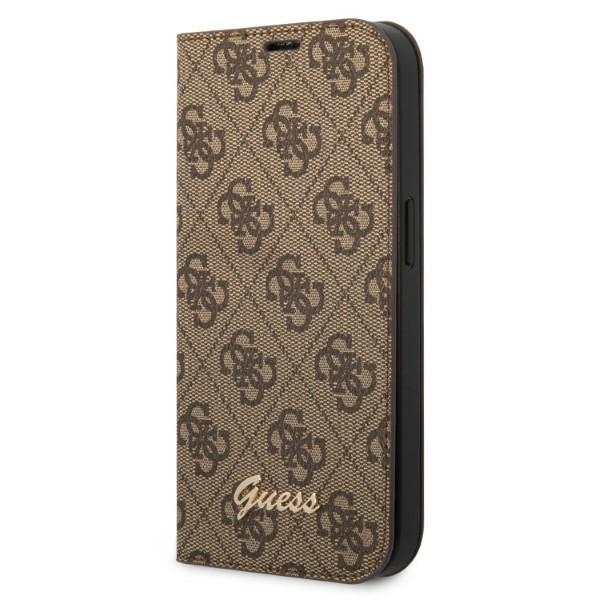 Guess GUBKP14SHG4SHW iPhone 14 6.1 "ruda / ruda knyga 4G Vintage Gold Logo