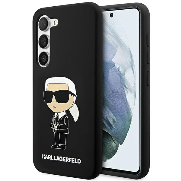 Karl Lagerfeld Silikoninis Ikonik dėklas Samsung Galaxy S23+ - juodas