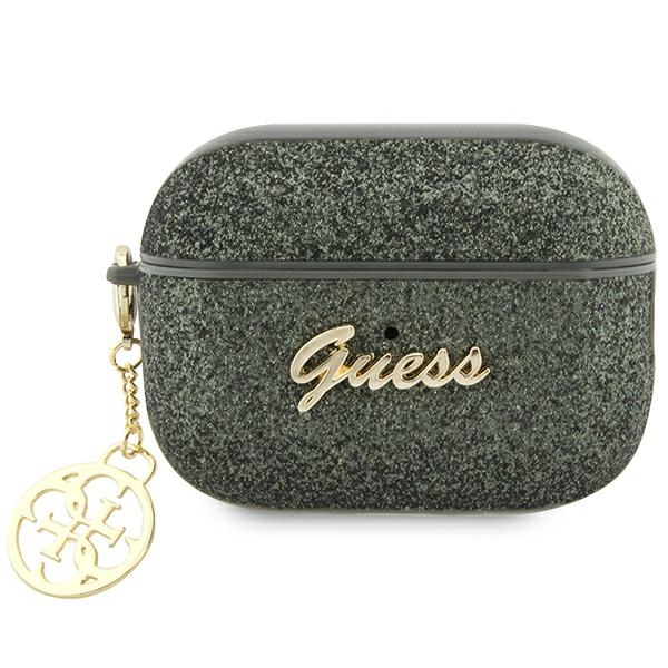 Guess GUAP2GLGSHA ausinių dėklas (m) - žalias Glitter Flake 4G Charm Collection