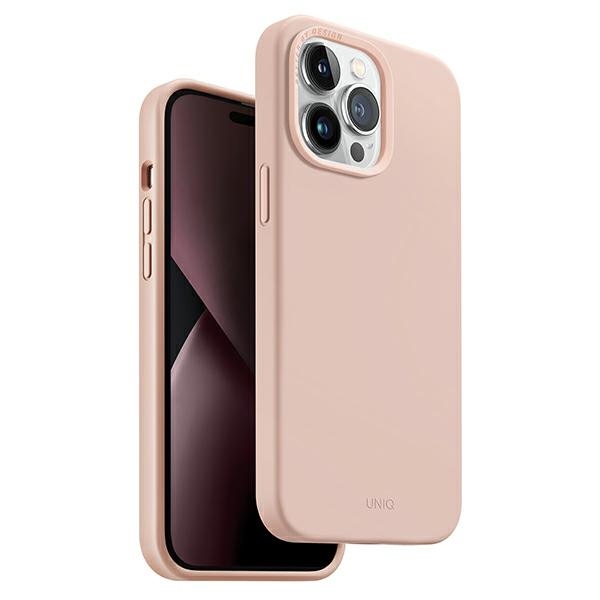 Uniq Lino dėklas telefonui iPhone 14 Pro Max (m) - rožinis