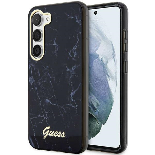 Guess GUHCS23SPCUMAK S23 S911 juodas/juodas kietas dėklas Marble