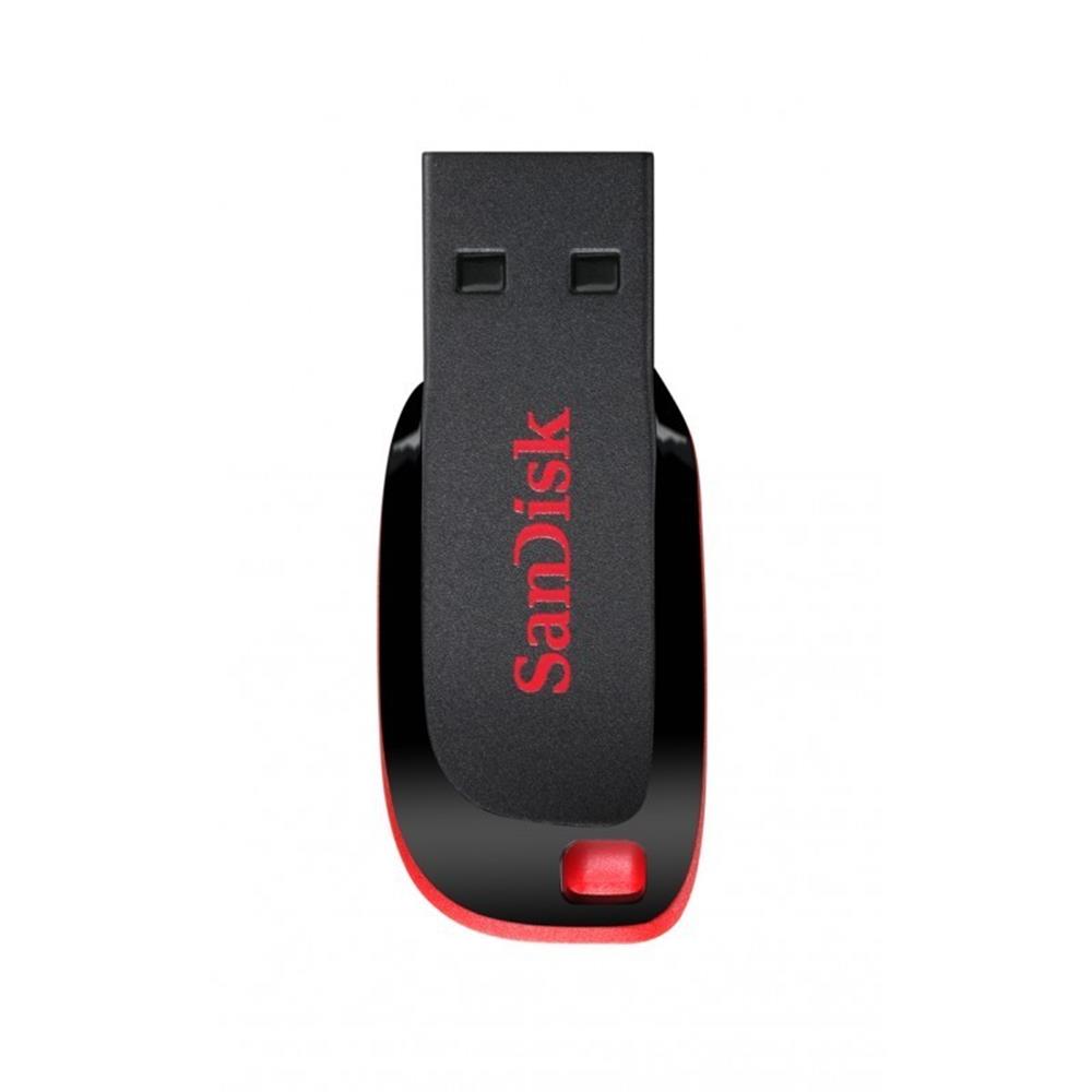 SanDisk Cruzer Blade USB atmintukas 128 GB USB A tipo 2.0 Juoda, Raudona