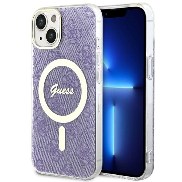 Guess GUHMP14MH4STU iPhone 14 Plus 6.7" violetinis/violetinis kietas dėklas 4G Magnetinis