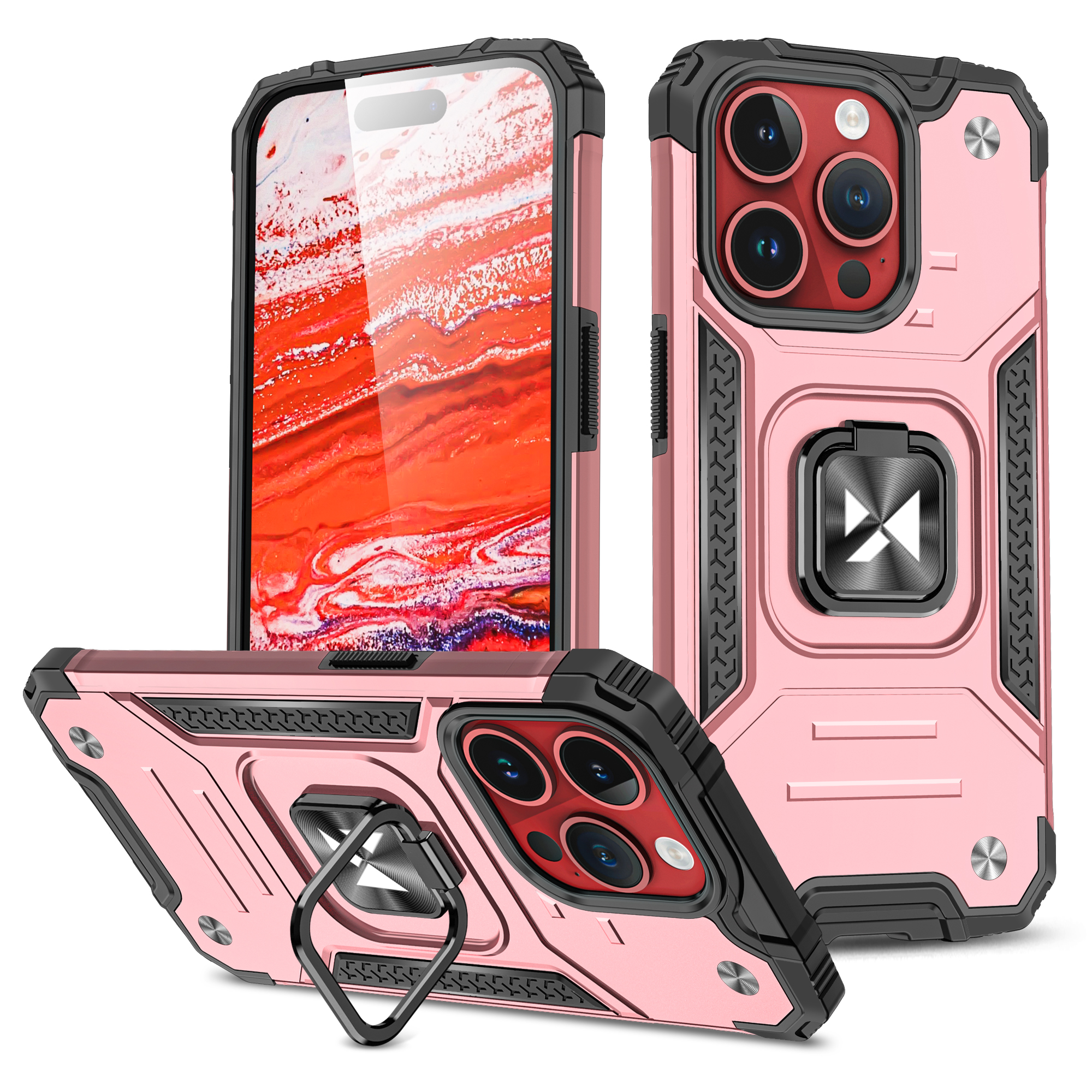 Wozinsky Ring Armor iPhone 15 Pro Max Ring Armor dėklas - auksinis