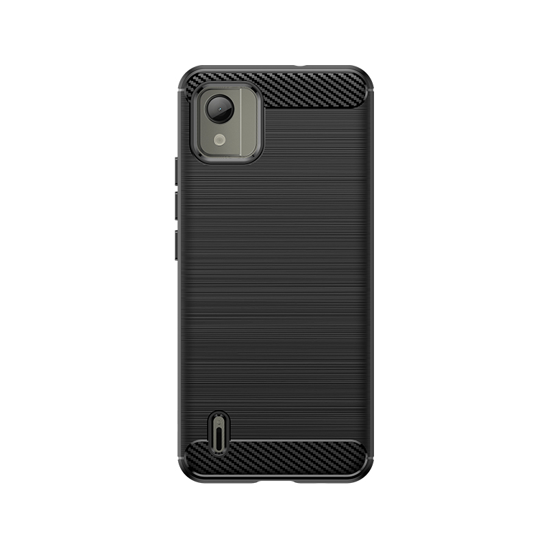Carbon Case silikoninis dėklas telefonui Nokia C110 - juodas