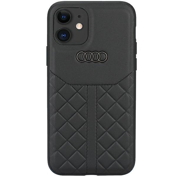 Audi tikros odos kietasis dėklas telefonui iPhone 12 / 12 Pro 6.1 – juodas