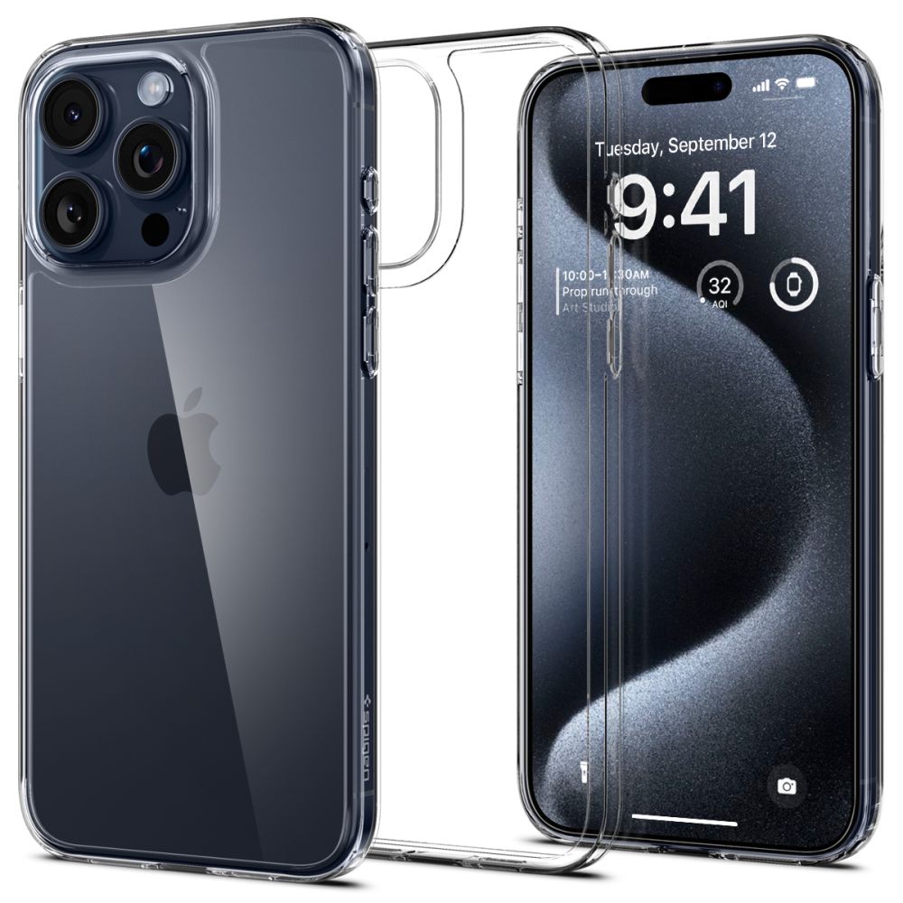 Spigen Airskin Hybrid dėklas telefonui iPhone 15 Pro - skaidrus