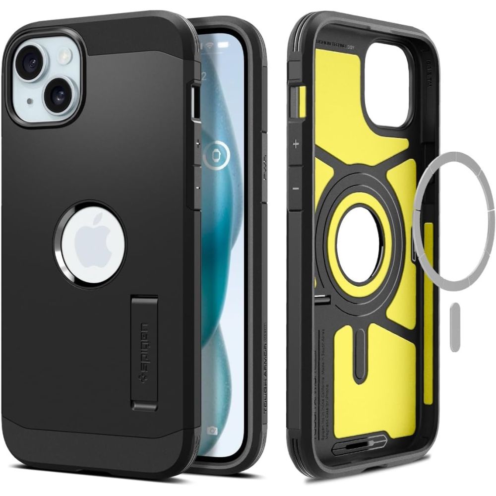 Spigen Tough Armor Magnetinis dėklas telefonui iPhone 15 - juodas