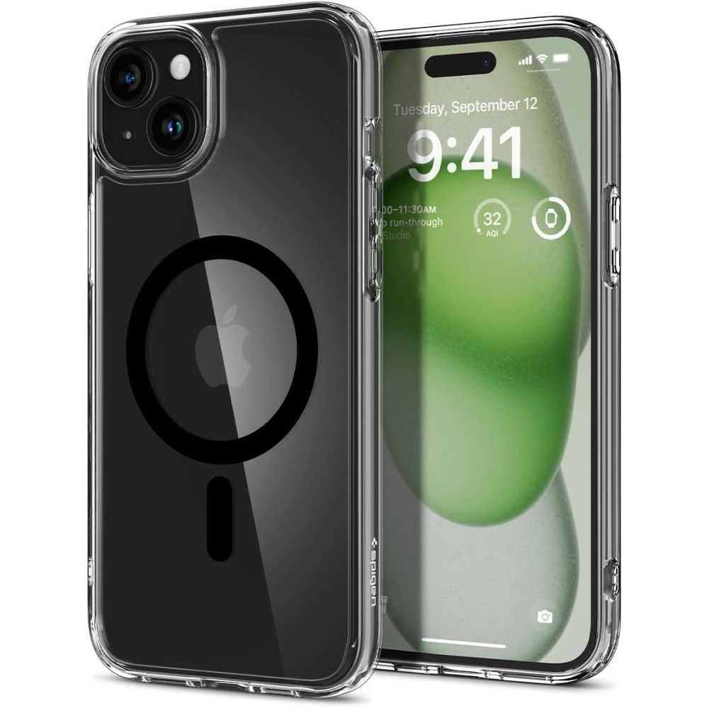 Spigen Ultra Hybrid Magnetinis dėklas telefonui su MagSafe iPhone 15 Plus - juodas