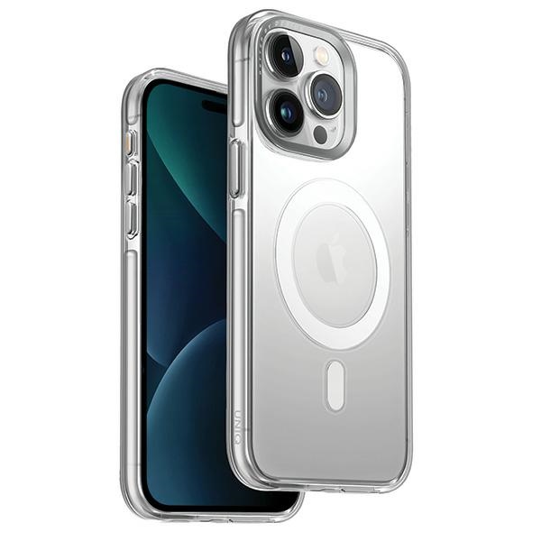 Uniq Calio Magclick įkrovimo dėklas telefonui iPhone 15 Pro Max - skaidrus