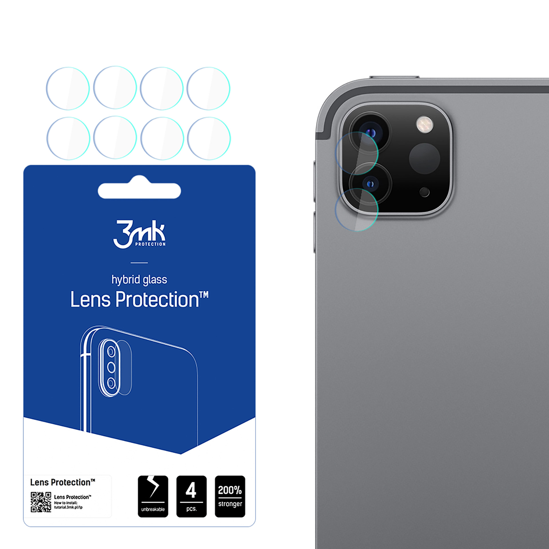 Apple iPad Pro 11" 3/4 gen - 3mk objektyvo apsauga