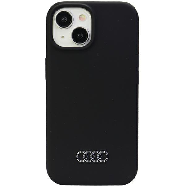 Audi Silikoninis dėklas iPhone 15 - juodas