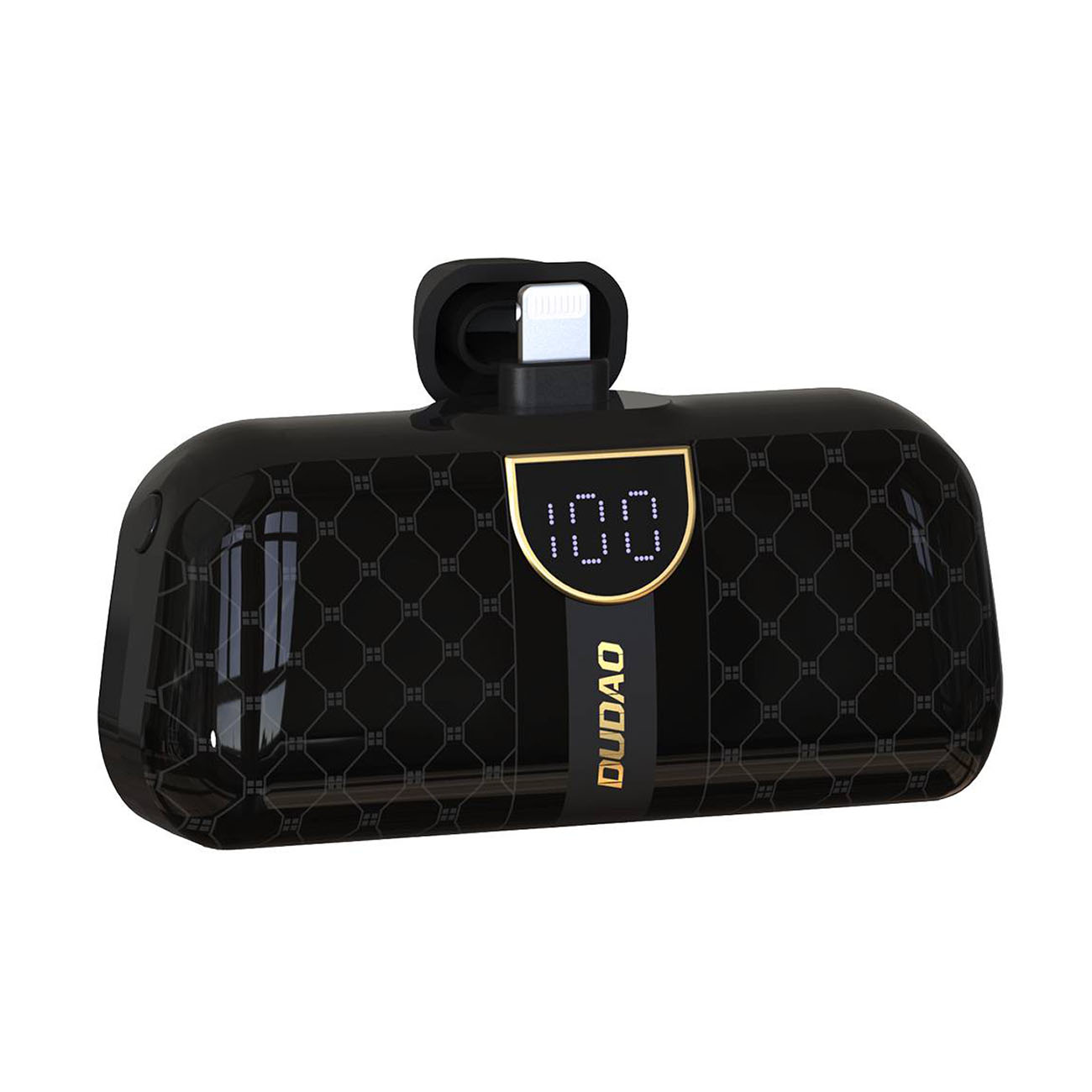 Mini išorinė baterija Dudao K20SL 5000mAh su Lightning / USB-C jungtimis (juoda)