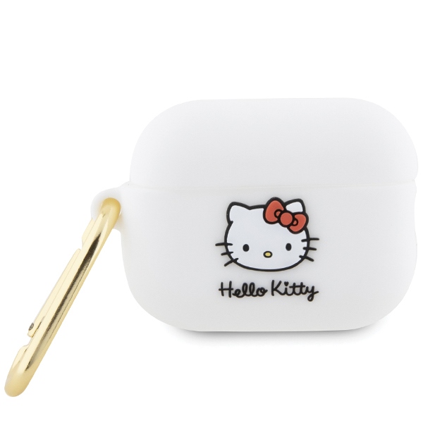 Hello Kitty silikoninis 3D Kitty galvos dėklas AirPods Pro 2 (2022/2023) - baltas