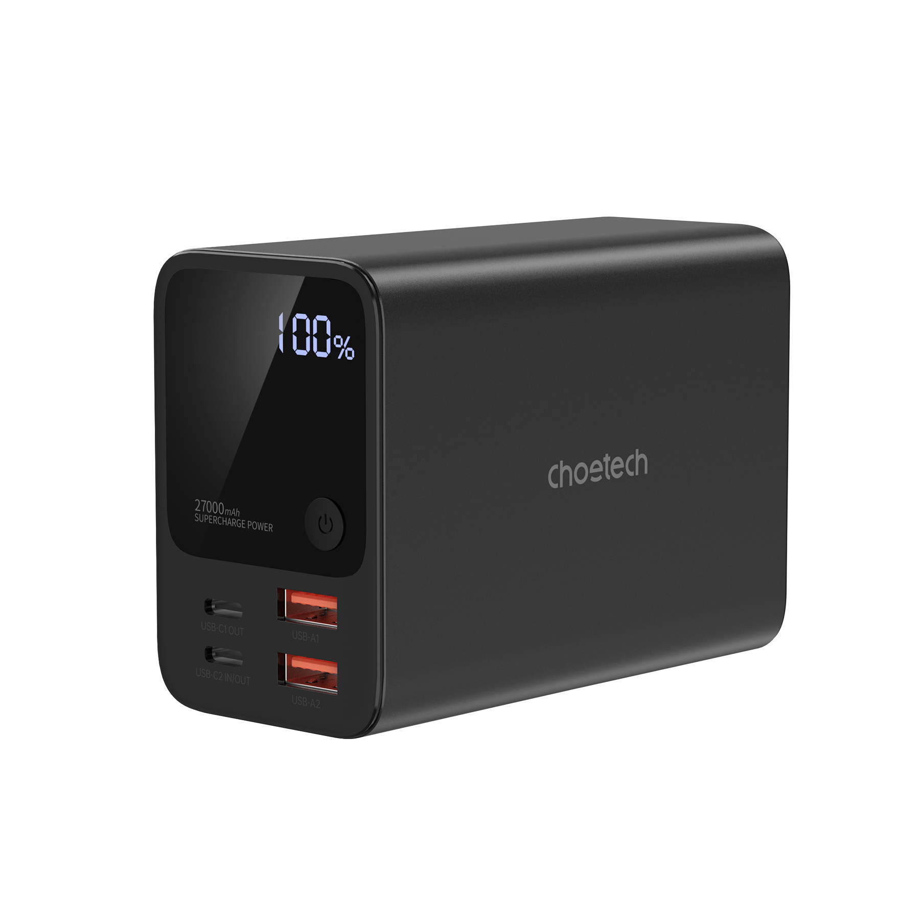 Išorinė baterija Choetech B635BK USB-A / USB-C 22,5W 27000mAh (juoda)
