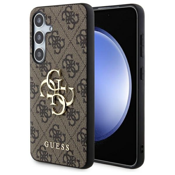 Guess 4G Big Metal Logo dėklas telefonui Samsung Galaxy S24 - rudas