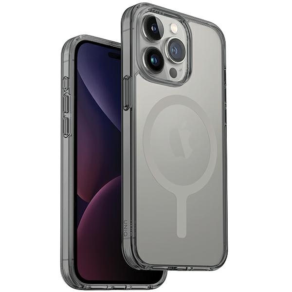 Uniq LifePro Xtreme Magclick įkrovimo dėklas telefonui iPhone 15 Pro - pilkas