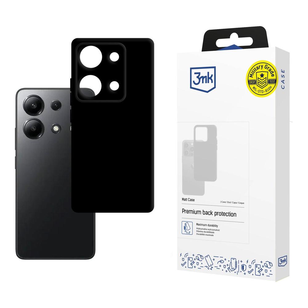 3mk Matte Dėklas telefonui Xiaomi Redmi Note 13 4G (m) - juodas (m)