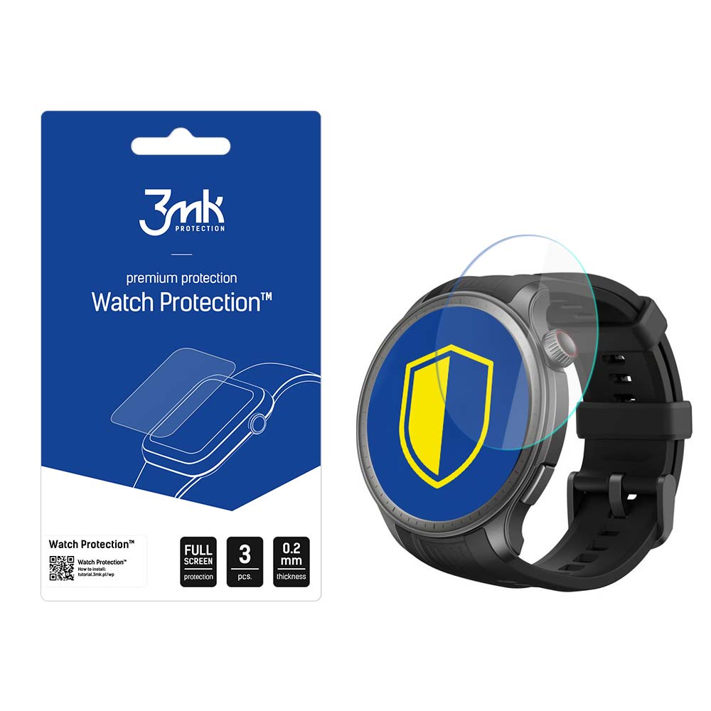 3mk Watch Protection™ hibridinis stiklas v. FlexibleGlass Lite ant Amazfit Balance