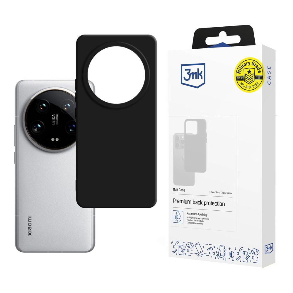 3mk Matinis dėklas telefonui Xiaomi 14 Ultra - juodas