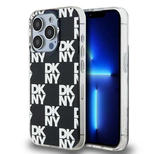 DKNY IML languotas mono raštas dėklas telefonui iPhone 15 Pro Max - juodas