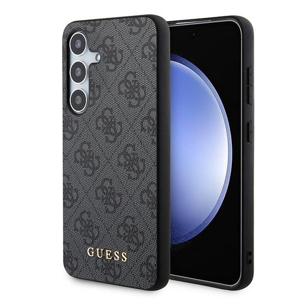 Guess 4G Metal Gold Logo dėklas telefonui Samsung Galaxy A55 - juodas