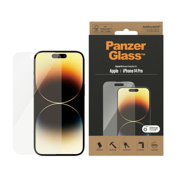 PanzerGlass Classic Fit antibakterinis stiklas iPhone 14 Pro