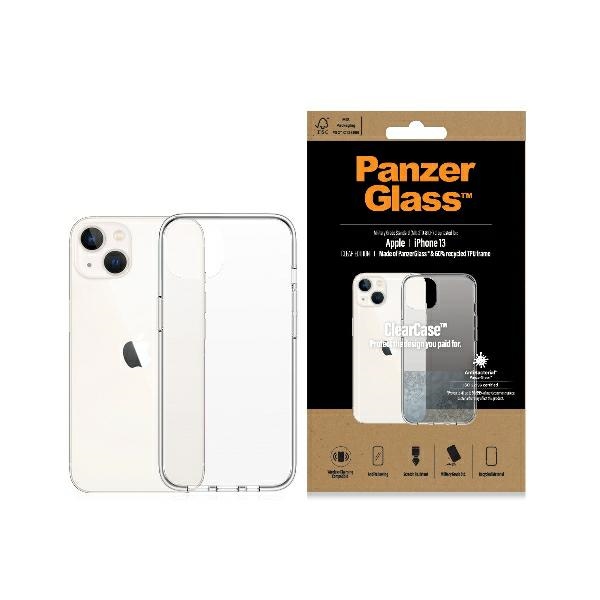 PanzerGlass ClearCase antibakterinis dėklas telefonui su Military Grade sertifikatu iPhone 13 / 14 / 15 - permatomas