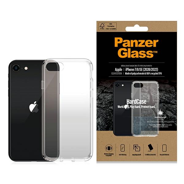 PanzerGlass HardCase antibakterinis karinio lygio sertifikuotas dėklas telefonui iPhone SE 2022 / SE 2020 / 7 / 8 - skaidrus