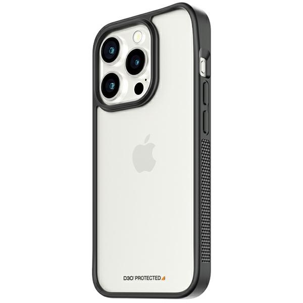 PanzerGlass ClearCase Dėklas telefonui iPhone 15 Pro – karinės klasės sertifikuotas, skaidrus ir juodas