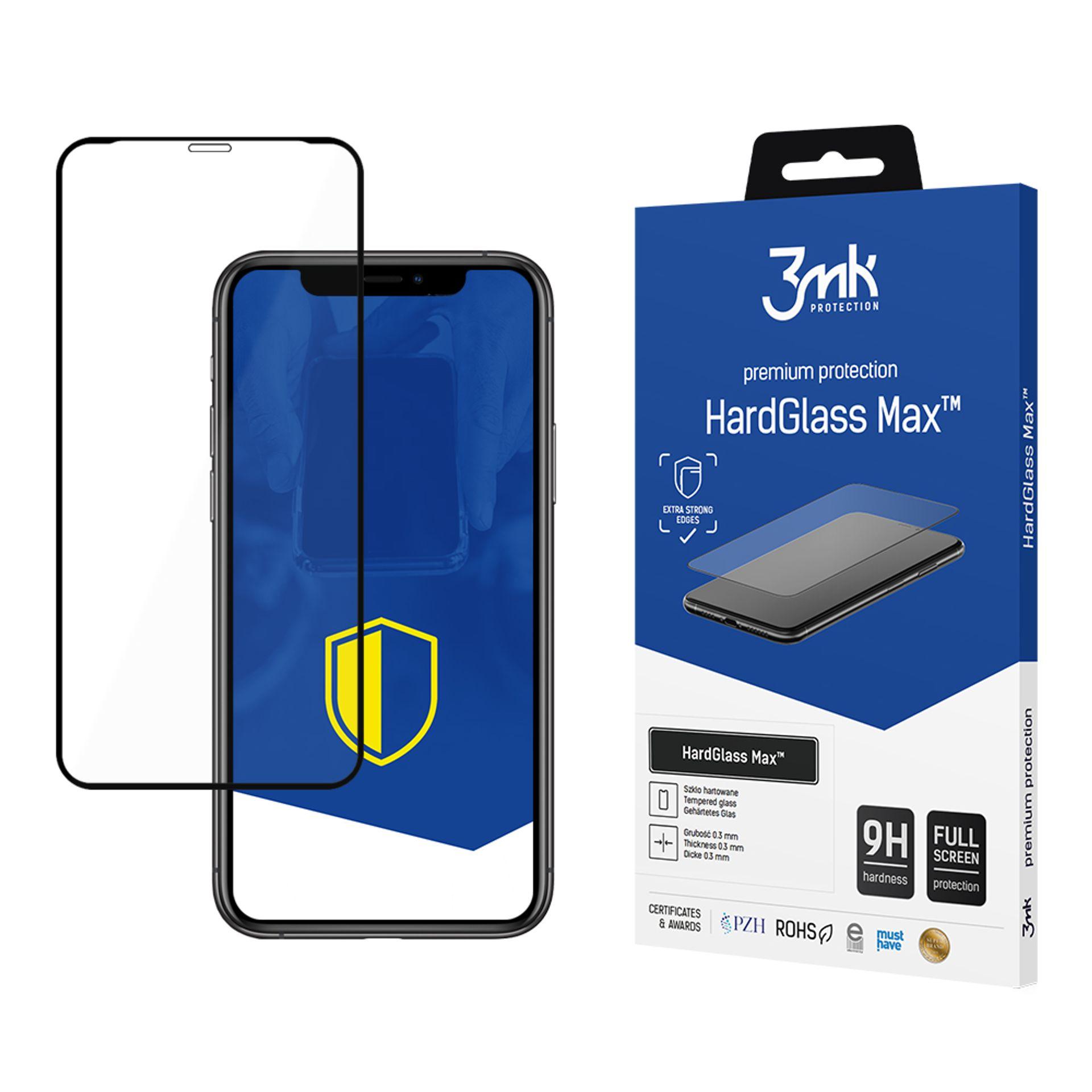 9H 3mk HardGlass Max™ apsauginis stiklas iPhone Xr