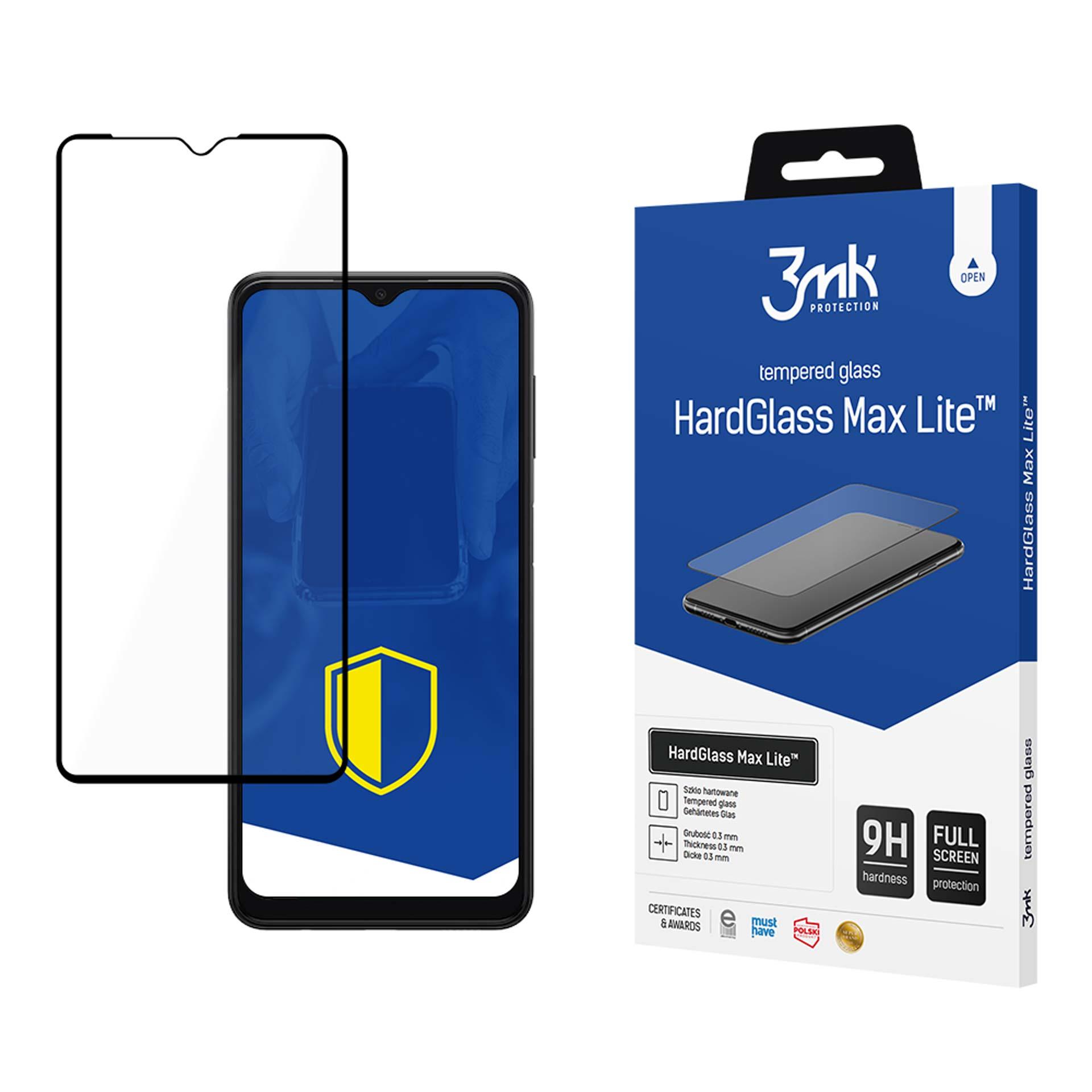 9H 3mk HardGlass Max Lite™ apsauginis stiklas Samsung Galaxy A13 / M23 / M23 5G
