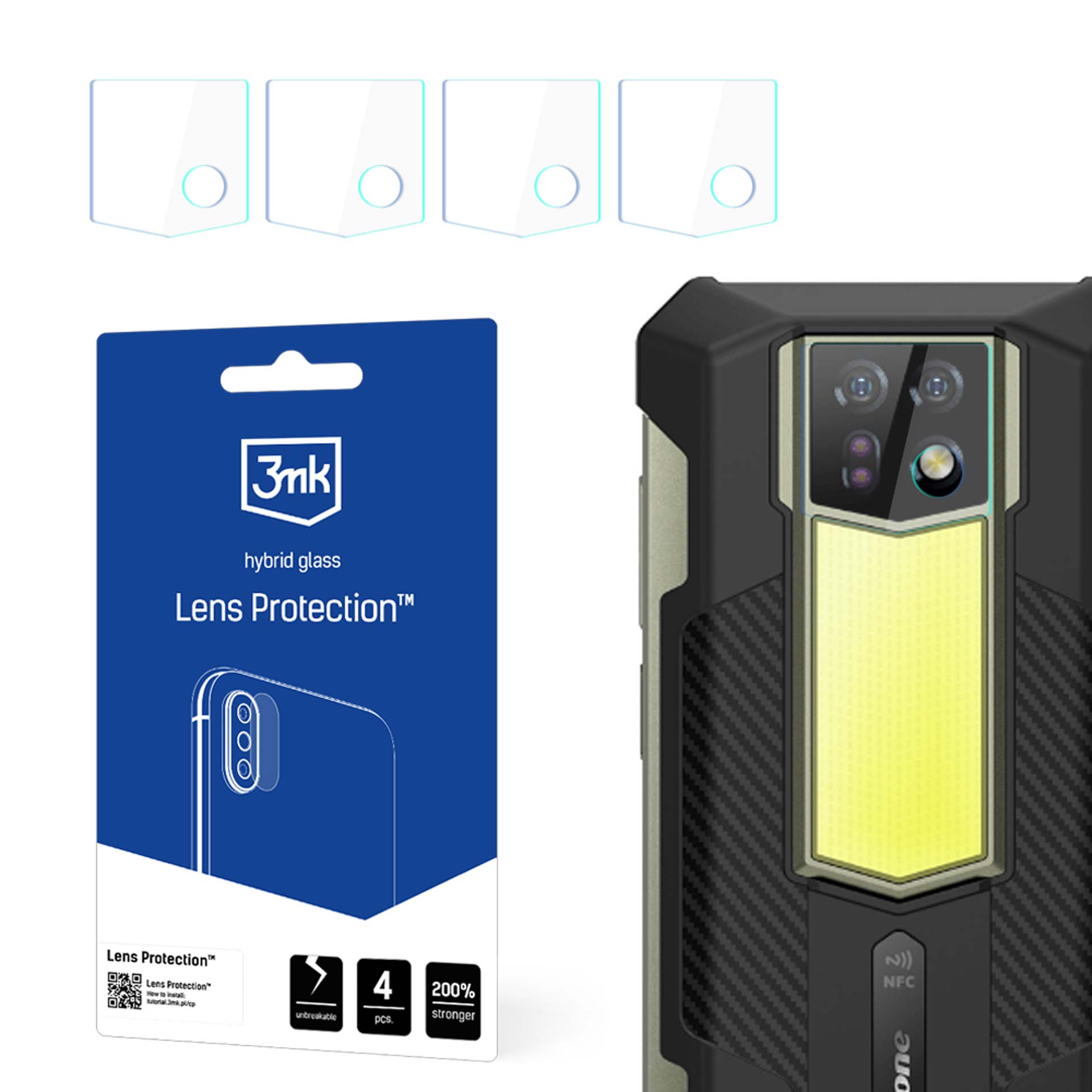 3mk Lens Protection™ hibridinis kameros stiklas Ulefone Armor 24
