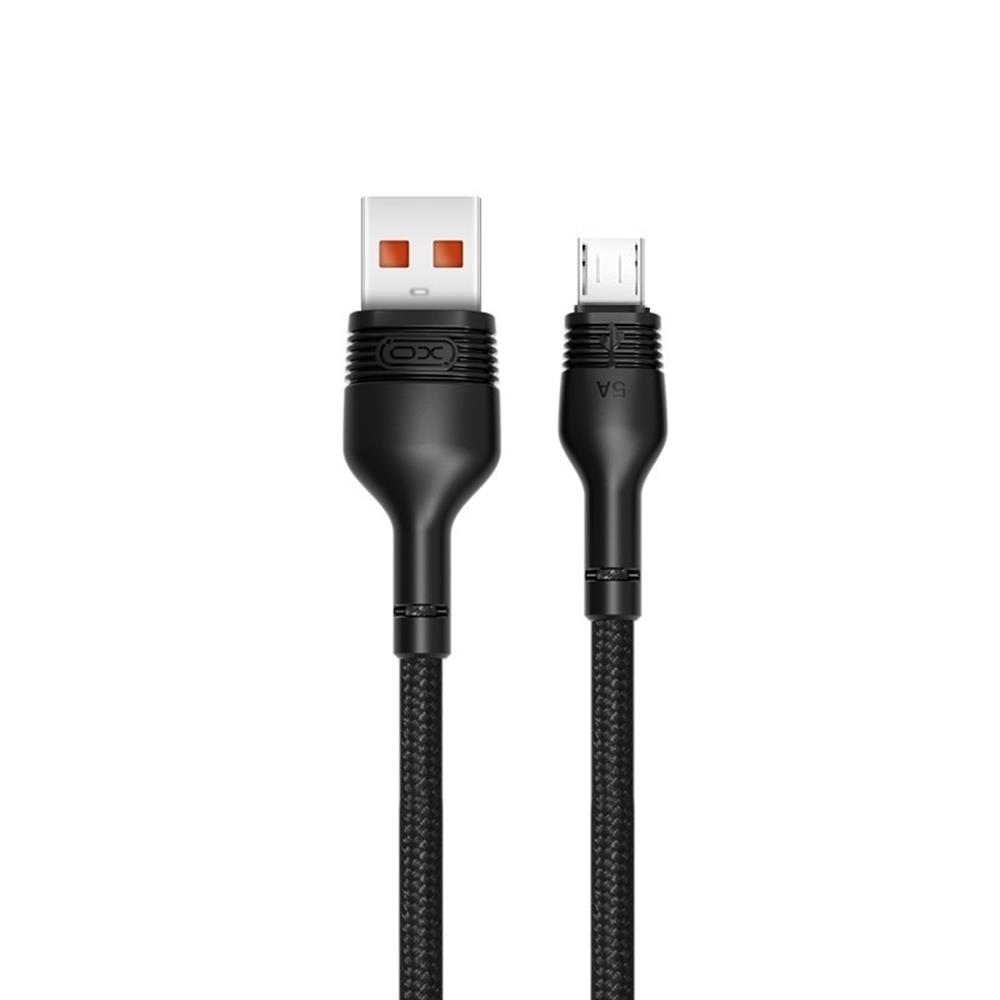 XO kabelis NB55 USB - microUSB 1,0 m 5A juodas