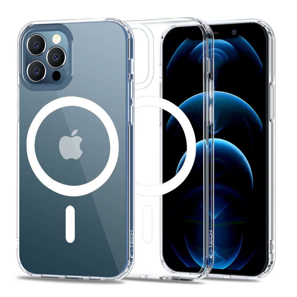 Tech-Protect MagMat Magnetinis dėklas telefonui iPhone 12 / 12 Pro - skaidrus