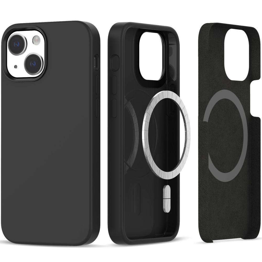 Tech-Protect Silikoninis Magnetinis dėklas telefonui iPhone 13 / 14 - Juodas