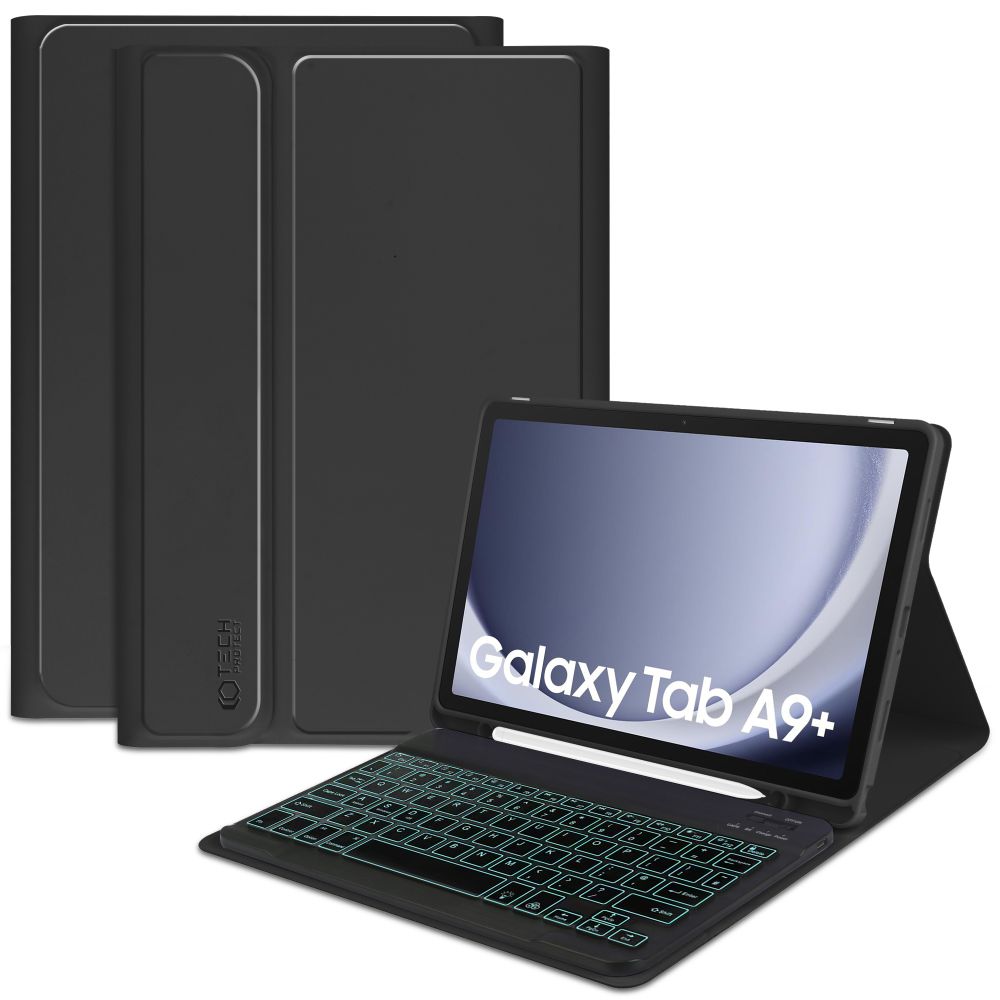 Tech-Protect SC Pen + Klaviatūros dėklas su klaviatūra Samsung Galaxy Tab A9+ 11" X210 / X215 / X216 - Juodas